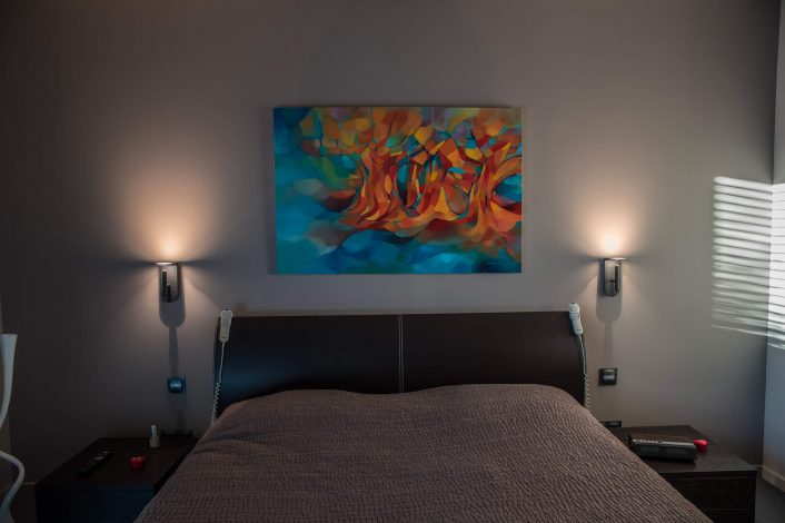 Chantier L'art en lumière par Hervé Porte maitre d'oeuvre Frantz Cazorla & ® Karine Joannet - Chambre